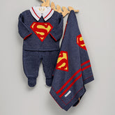Macacão e Manta - SuperMan - Índigo